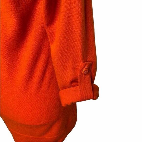 Design History Pure Cashmere Button Front Long Cardigan In Orange Size S - Picture 8 of 12